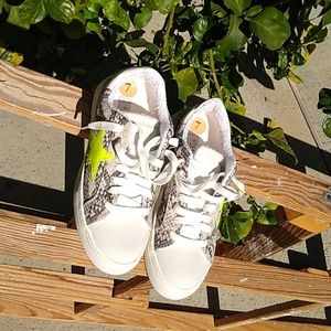 NEW by Steven Snake Skin Canvas NeonStar Sneaker 7